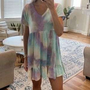 Boutique TieDye Babydoll Dress - Size Small